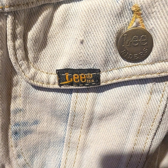 Vintage Totally 80s Lee Patd 153438 Acid Washed Denim Jean Jacket, medium - Picture 10 of 10